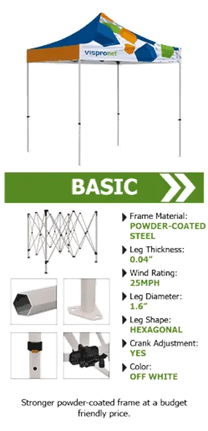 custom 10x10 basic tent