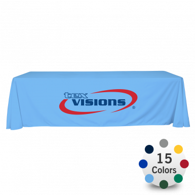 Standard Rectangular Tablecloths w/ Area Imprint on Color Standard Rectangular Tablecloths w/ Area Imprint on Color