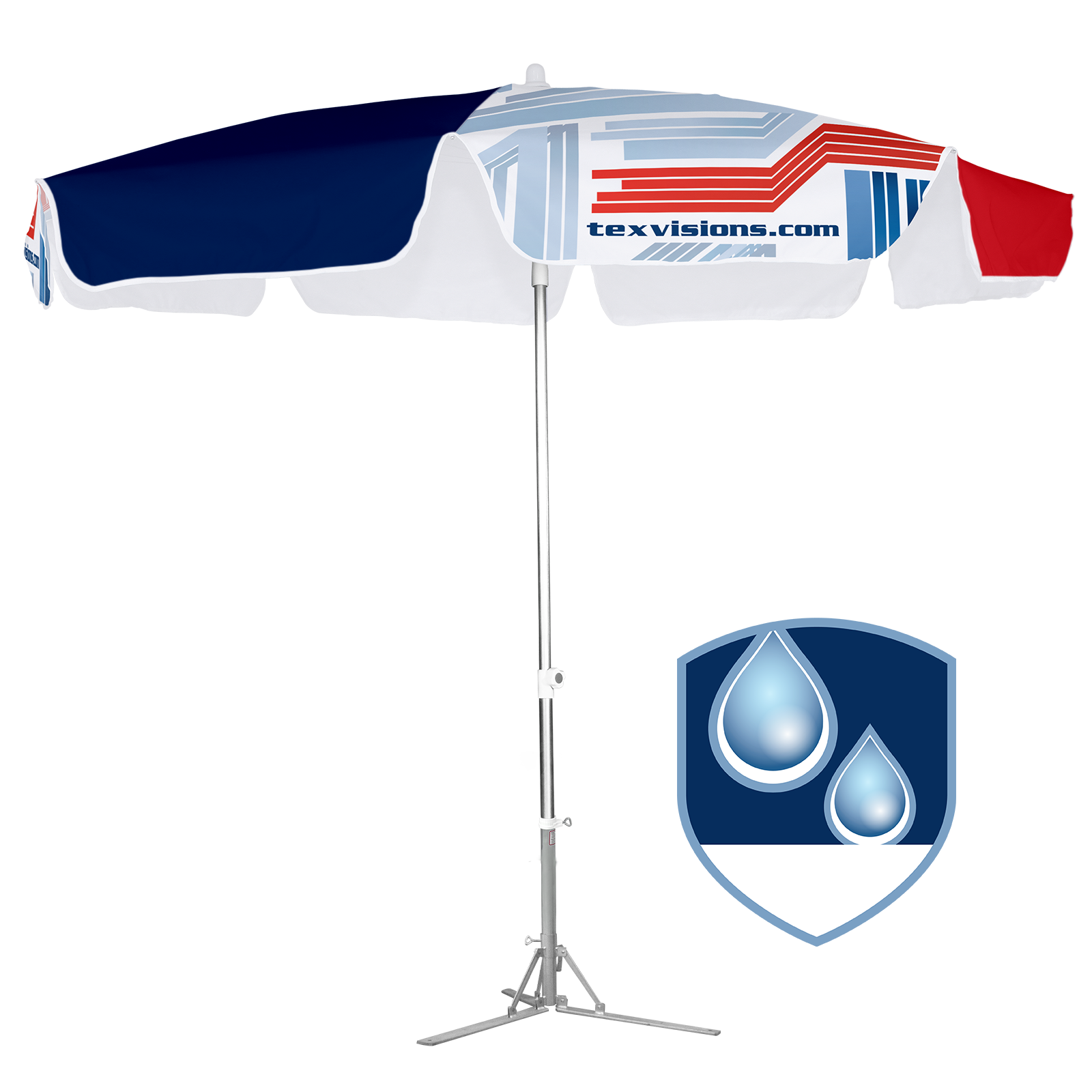 Custom Patio & Beach Umbrellas Advertising Umbrella Plus Dia. 9.8ft