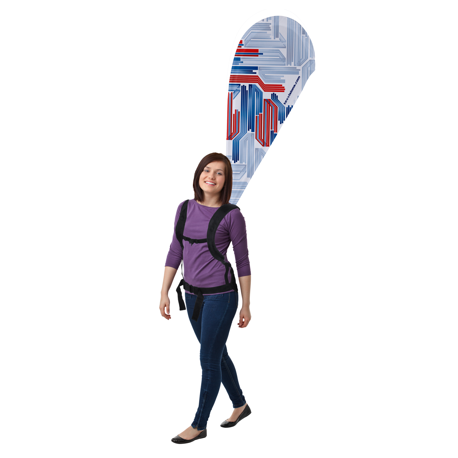 Backpack advertising Walking Backpack Bowflag Drop advertising flag